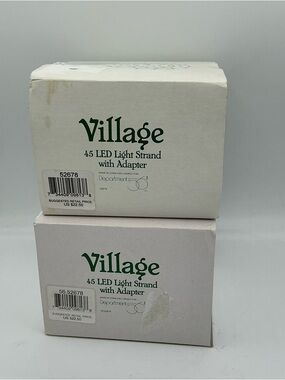 Dept 56 Village 45 LED Light Strand with Adapter  New in boxes set of 2